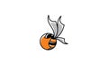 Bee line cartoon logo icon vector