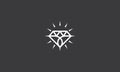 Diamond Line Art Logo Vector icon