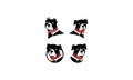 Dog pitbull logo vector Royalty Free Stock Photo
