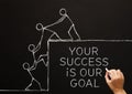 Your Success Is Our Goal Motivational Teamwork Quote Royalty Free Stock Photo