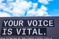 Your Voice Is Vital Sign With Blue Sky At Voting Office Royalty Free Stock Photo