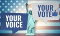 Your Voice Your Vote 3D Render USA Design