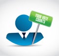 Your vote counts businessman communication concept Royalty Free Stock Photo