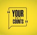 Your vote counts line quote message concept Royalty Free Stock Photo