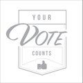 Your vote counts modern stamp message design