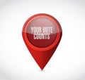 Your vote counts Pointer message concept Royalty Free Stock Photo