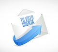 your vote counts in Spanish email post it message concept Royalty Free Stock Photo