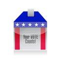 Your vote counts voting poll illustration design