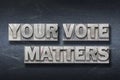 Your vote matters den