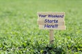Your weekend starts here Royalty Free Stock Photo