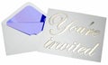 Youre Invited Invitation Envelope Party Event Open Note Message Royalty Free Stock Photo