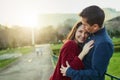 Youre my life. a happy young couple embracing each other outdoors. Royalty Free Stock Photo