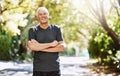 Youre never too old to turn your lifestyle around. Portrait of a senior man out for a run.