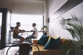 Youre always there when I need someone to talk to. two young men talking while having coffee together in a cafe. Royalty Free Stock Photo