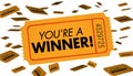 Youre a Winner Raffle Lottery Tickets Luck Royalty Free Stock Photo