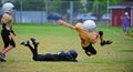 Youth American Football tackle Royalty Free Stock Photo