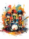 Youth Band - A Group Of Boys Playing Instruments