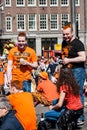 Youth enjoying party - Koninginnedag 2012 Royalty Free Stock Photo