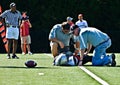 Youth Football Injured Player Royalty Free Stock Photo