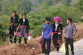 Youth group of ethnic flowered Hmong