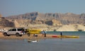 A youth group kayaking at lake powell