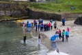 A youth group takes advantage of a fine spring day for group watersports