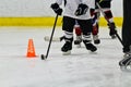 Youth ice hockey team at practice