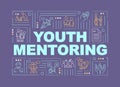 Youth mentoring word concepts banner