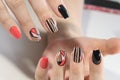 Youth nail design gel Polish Royalty Free Stock Photo