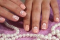 Youth nail design in pastel shades