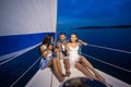 Youth party on a yacht. Royalty Free Stock Photo