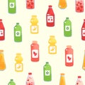 Youth pattern with a variety of stylized drinks