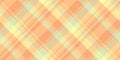 Youth seamless texture vector, fiber background fabric check. Dog tooth tartan pattern textile plaid in orange and amber colors Royalty Free Stock Photo