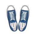 Youth sneakers stylish shoes top view