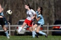 Girls Youth Soccer Action. Royalty Free Stock Photo