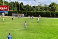 Youth soccer match in Elche on a sunny day Royalty Free Stock Photo