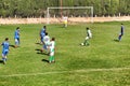 Youth soccer match in Elche on a sunny day Royalty Free Stock Photo