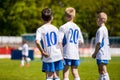 Youth Sport Soccer Team. Young Footballers as Substitute Players Royalty Free Stock Photo