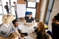 Youth taking part in sociological research on trade Royalty Free Stock Photo