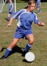 Youth Teen Soccer Player in Action Royalty Free Stock Photo