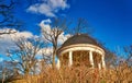 Youth temple in autumn. Small historic pavilion in Schwerin