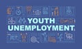 Youth unemployment word concepts banner Royalty Free Stock Photo