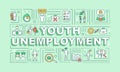 Youth unemployment word concepts banner Royalty Free Stock Photo