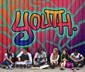 Youth Word Street Drawing Style Concept