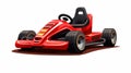 Youthful Energy: Red Kart On White Background - Creative Commons Attribution Royalty Free Stock Photo