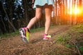 Youths sporty woman walking