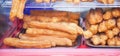 Youtiao Chinese fried churro, Chinese cruller, Chinese oil stick, Chinese doughnut, fried breadstick, long golden brown deep