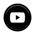 Youtube social media icon button Royalty Free Stock Photo