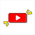 Click youtube icon Royalty Free Stock Photo