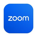 Zoom icon. Popular messenger app. Communications platform